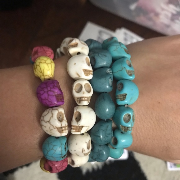 Brandy Melville Jewelry - Brandy Melville skull bracelets